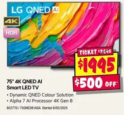 JB Hi-Fi Lg qned ai offer