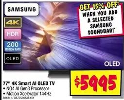 JB Hi-Fi 77" 4k smart ai oled tv offer