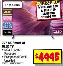 JB Hi-Fi 77" 4k smart al oled tv offer
