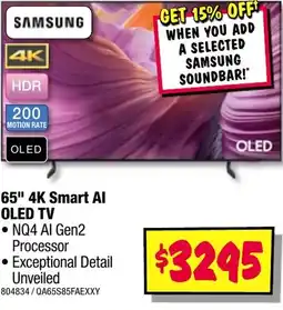 JB Hi-Fi 65" 4k smart al oled tv offer