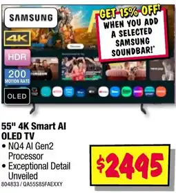JB Hi-Fi 55" 4K Smart Al offer