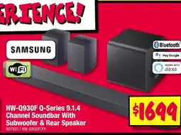JB Hi-Fi soundbar with subwoofer & rear speaker offer
