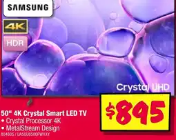 JB Hi-Fi 50" 4k crystal smart led tv offer