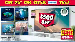 JB Hi-Fi 77" oled 4k uhd google tv offer