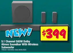 JB Hi-Fi 5.1 channel 580w dolby offer