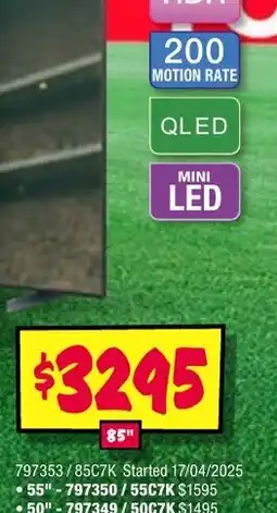 JB Hi-Fi Qd-mini led tv offer