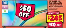 JB Hi-Fi 32" full hd led android smart tv offer