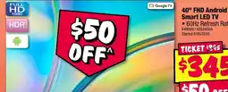 JB Hi-Fi 40" fhd android smart led tv offer