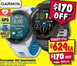 JB Hi-Fi Forerunner 265 smartwatch offer
