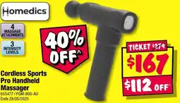 JB Hi-Fi Cordless sports pro handheld massager offer