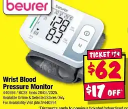 JB Hi-Fi Pressure Monitor offer