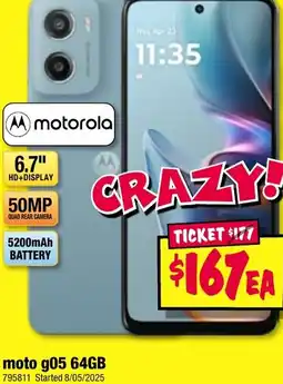 JB Hi-Fi Moto g05 64gb offer