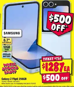 JB Hi-Fi Galaxy z flip6 256gb offer