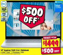 JB Hi-Fi 14" inspiron 7440 2-in-1 notebook offer