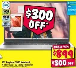 JB Hi-Fi 15" inspiron 3530 notebook intel® core™ i5-1334u processor offer