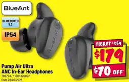 JB Hi-Fi Pump air ultra anc in-ear headphones offer
