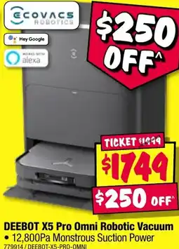 JB Hi-Fi Deebot x5 pro omni robotic vacuum offer