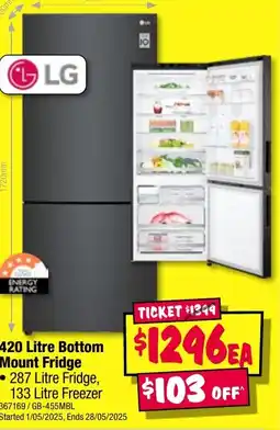 JB Hi-Fi Bottom Mount Fridge offer