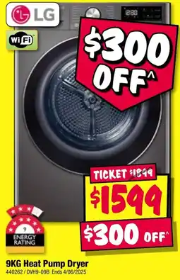 JB Hi-Fi Heat pump dryer offer