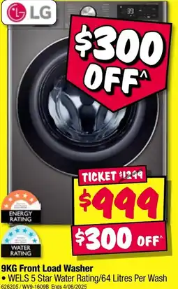 JB Hi-Fi Front load washer offer