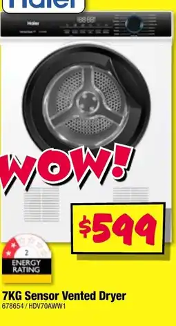 JB Hi-Fi Sensor vented dryer offer