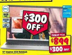 JB Hi-Fi 15" inspiron 3530 notebook offer