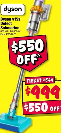 JB Hi-Fi Dyson v15s detect submarine offer