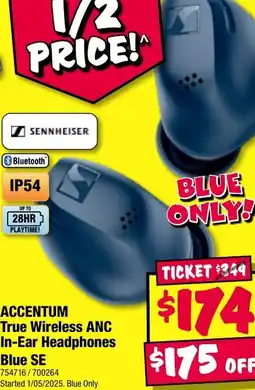 JB Hi-Fi Accentum true wireless anc in-ear headphones offer