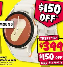 JB Hi-Fi Galaxy watch7 40mm offer