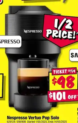 JB Hi-Fi Nespresso vertuo pop solo offer