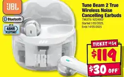 JB Hi-Fi Tune beam 2 true wireless noise cancelling earbuds offer