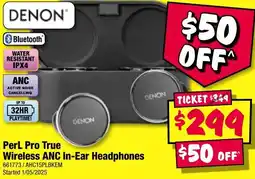 JB Hi-Fi Perl pro true wireless anc in-ear headphones offer