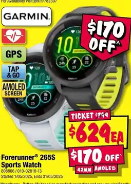 JB Hi-Fi Forerunner® 265s sports watch offer