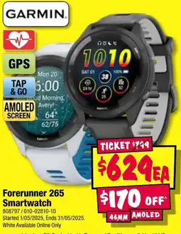 JB Hi-Fi Forerunner 265 smartwatch offer