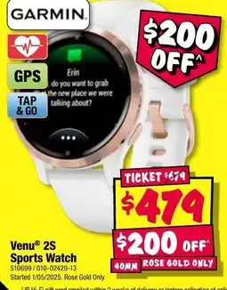 JB Hi-Fi Venu® 2s sports watch offer