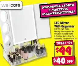 JB Hi-Fi Led mirror with organiser offer