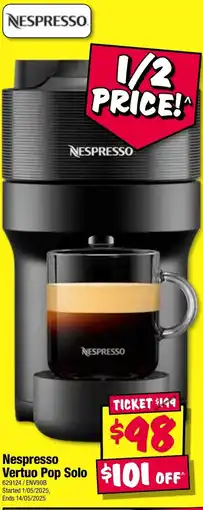 JB Hi-Fi Nespresso vertuo pop solo offer