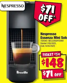 JB Hi-Fi Nespresso essenza mini solo offer