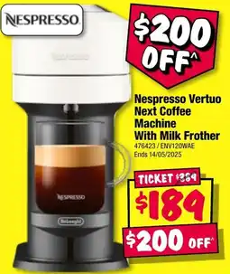 JB Hi-Fi Next coffee machine with milk frother offer