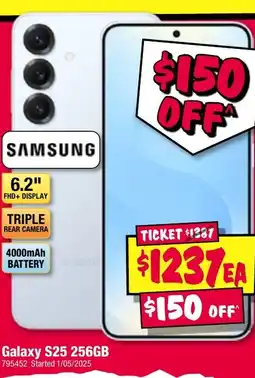 JB Hi-Fi Galaxy s25 256gb offer