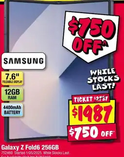 JB Hi-Fi Galaxy z fold6 256gb offer