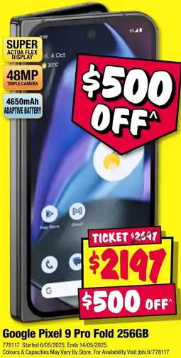 JB Hi-Fi Google pixel 9 pro fold 256gb offer