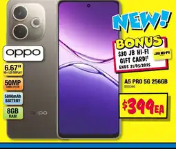 JB Hi-Fi A5 pro 5g 256gb offer