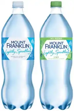 IGA Mount Franklin Lightly Sparkling Water 1.25 Litre Selected Varieties offer