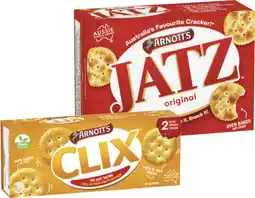 IGA Arnott’s Jatz, Savoy 225g, Minis 170g or Clix 250g Selected Varieties offer