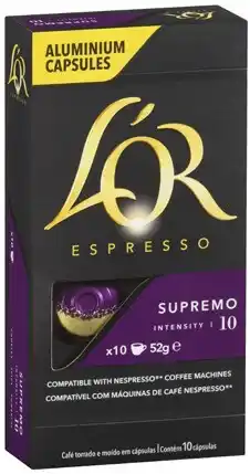 IGA L’OR Espresso Coffee Capsules 10 Pack Selected Varieties offer
