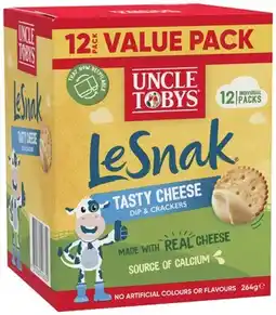 IGA Uncle Tobys Le Snak 12 Pack Selected Varieties offer