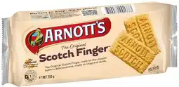 IGA Arnott’s Scotch Finger Biscuits or Yo-Yo Biscuits 250g offer