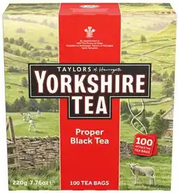 IGA Taylors of Harrogate Yorkshire Black Tea Bags 100 Pack offer
