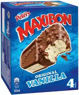 IGA Peters Maxibon 4 Pack Selected Varieties offer